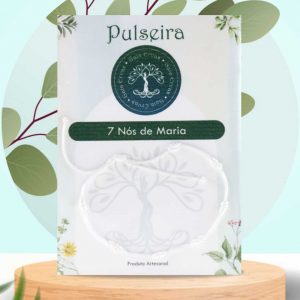 pulseira - 7 nós de maria - white