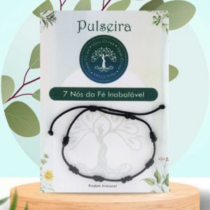 pulseira - 7 nós da fé inabalável - black