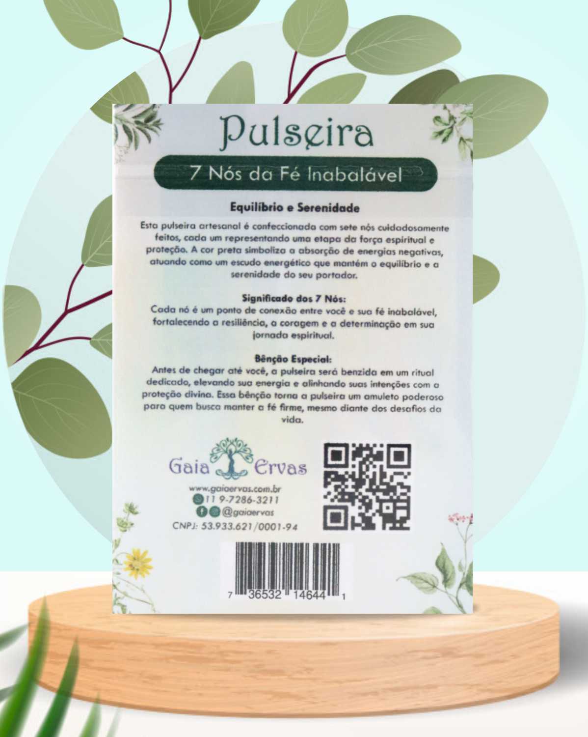 pulseira - 7 nós da fé inabalável - black - Imagem 2